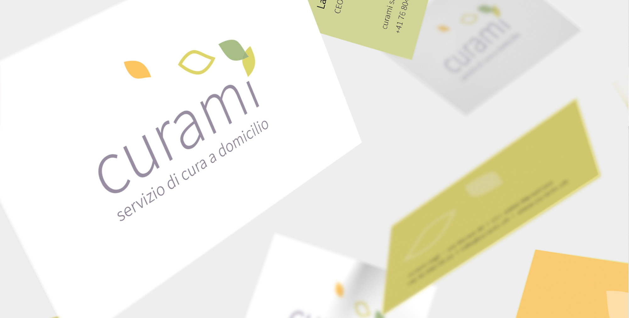 Il logo Curami studiato e realizzato da riem identity.